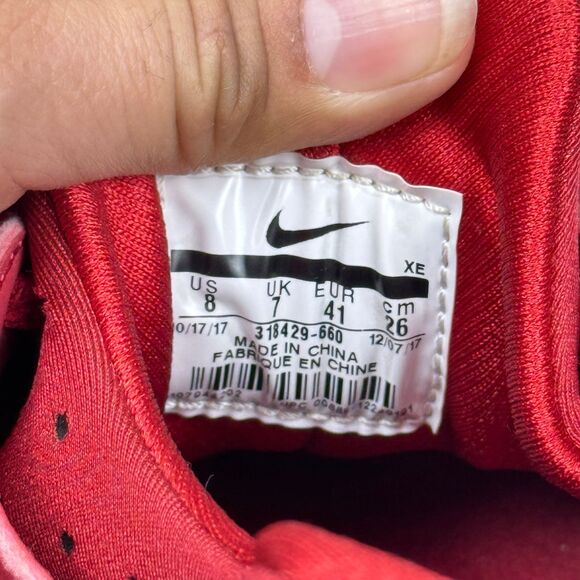 NIKE Air Huarache Triple Red University Athletic Trainers SZ 8 women’s - Picture 7 of 7